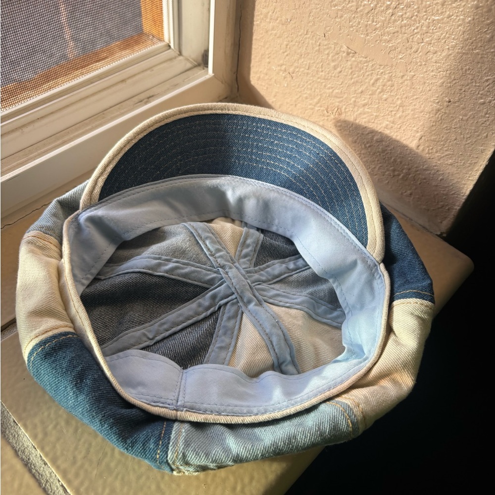 Vintage-Inspired Denim Patchwork Cap - image 3